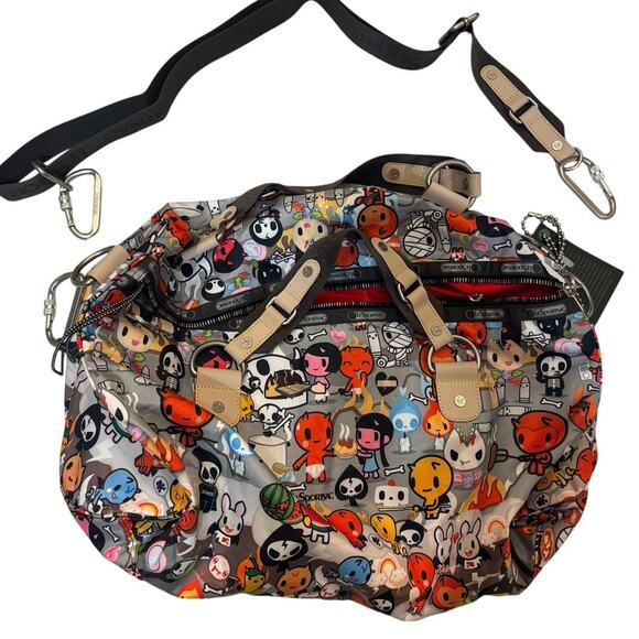Tokidoki for LeSportsac Small Weekender Duffel Bag Inferno Rare Retired NWOT - Picture 1 of 10